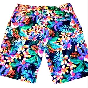 Vineyard Vines shorts Men's Tropical design Hawaiian flowers/leafs multicolor XL